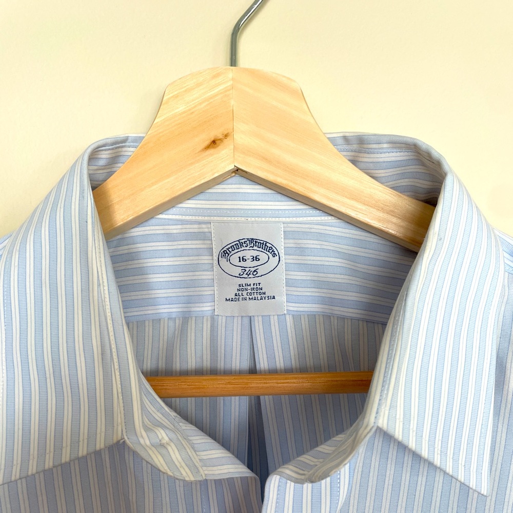 Brooks Brother’s Slim Fit Dress Shirt Blue 16-36